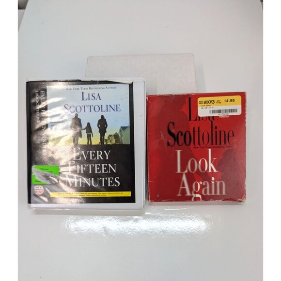Lisa Scottoline Audiobooks CDs Every Fifteen Minutes and Look Again - Picture 1 of 8